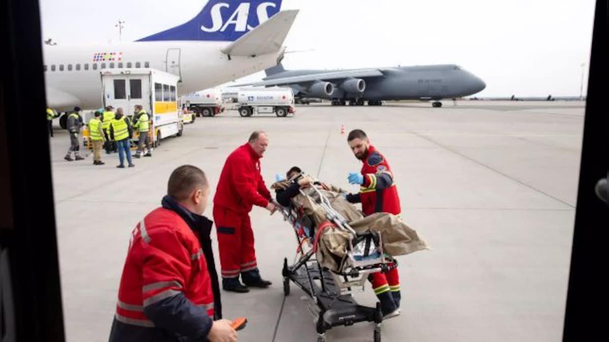 The flying hospital bringing Ukraine's wounded west