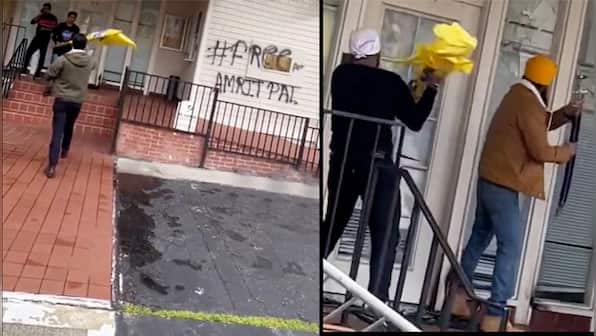 WATCH: Khalistan supporters attack Indian Consulate in San Francisco after officials take down flag