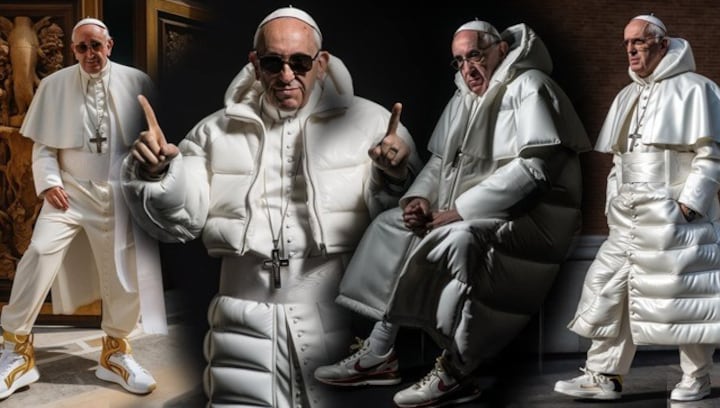 Showstopper: Did Pope Francis trade his simple robe for a fashionable puffer coat?