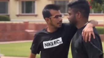 Yuzvendra Chahal tries Malayalam comedy with Kerala boy Sanju Samson