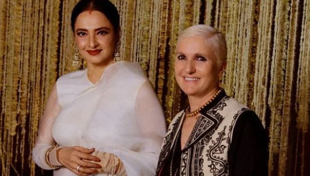 Dior creative director Maria Grazia Chiuri meets Rekha, calls her 'India's most iconic woman' Dior creative director Maria Grazia Chiuri meets Rekha, calls her 'India's most iconic woman'