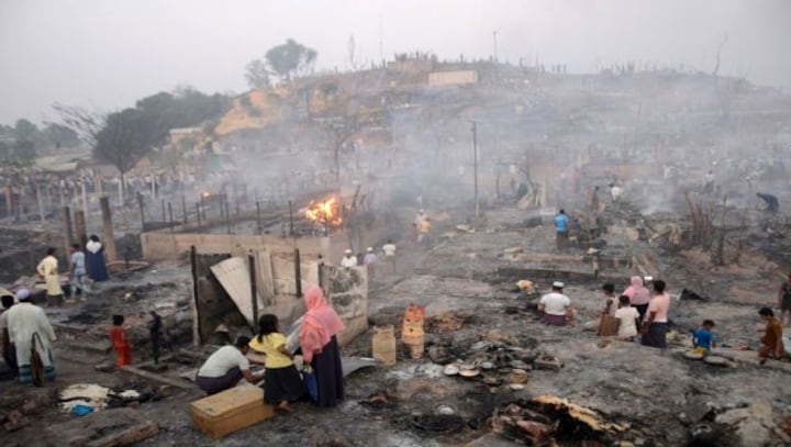 Nowhere To Go: Rohingya refugees struggle after huge fire destroys their camp in Bangladesh