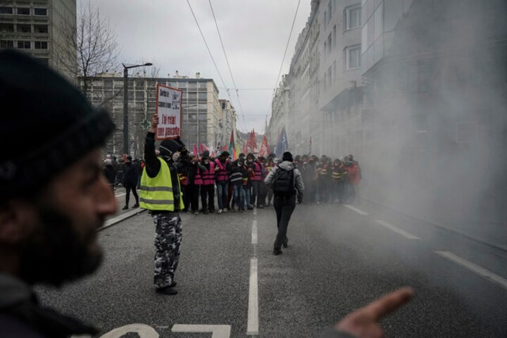 French Senate adopts pension bill despite street protests