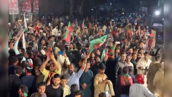 WATCH: Former Pakistan PM Imran Khan leads thousands at rally in Lahore as police arrive to arrest him