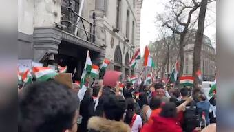 WATCH: UK policeman dances with Indians protesting against Khalistanis outside High Commission in London