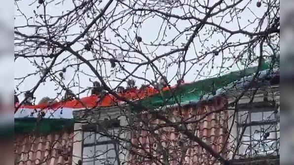 WATCH: Giant tricolour adorns Indian High Commission in London amid fresh protests by Khalistanis