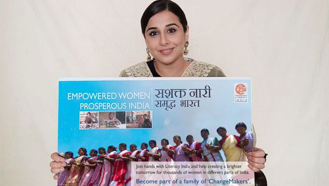 Vidya Balan: 'Our nation can progress only when our children are literate and the women are empowered' Vidya Balan: 'Our nation can progress only when our children are literate and the women are empowered'