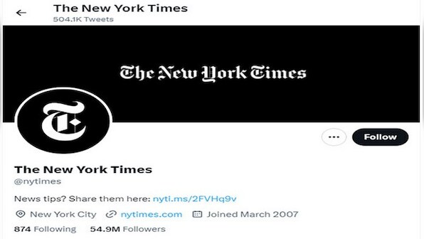 New York Times loses Twitter verification badge