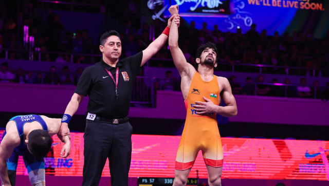 Asian Wrestling Championships: Aman Sehrawat clinches India's first gold at continental event Asian Wrestling Championships: Aman Sehrawat clinches India's first gold at continental event