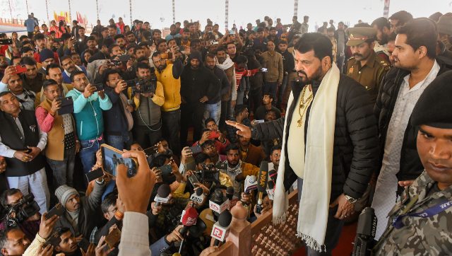 Two FIRs filed against WFI chief Brij Bhushan Sharan Singh over sexual harassment allegations Two FIRs filed against WFI chief Brij Bhushan Sharan Singh over sexual harassment allegations