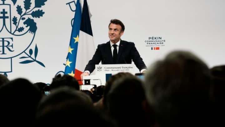 President Emmanuel Macron insists France won't be US 'vassal' on Taiwan