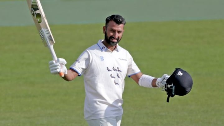 Cheteshwar Pujara brings up third ton for Sussex in four matches of County season