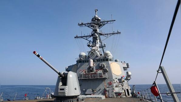 US Navy sails missile destroyer USS Milius through Taiwan Strait