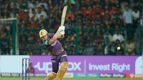 RCB vs KKR: Jason Roy slams four sixes off Shahbaz Ahmed's over at Chinnaswamy Stadium; Watch