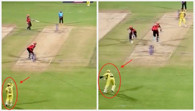 Watch: MS Dhoni anticipates running Washington Sundar out during CSK-SRH clash Watch: MS Dhoni anticipates running Washington Sundar out during CSK-SRH clash