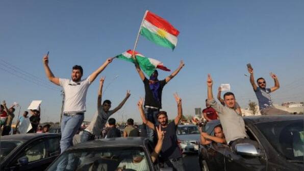 Few hundred Iraqi Kurds protest ongoing Turkish military bombardments