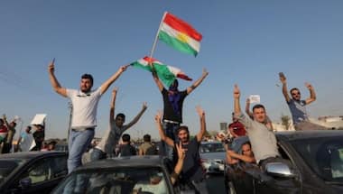 Few hundred Iraqi Kurds protest ongoing Turkish military bombardments