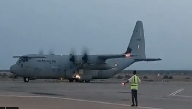 Watch: IAF's C-130J aircraft lands in Port Sudan for evacuation operations Watch: IAF's C-130J aircraft lands in Port Sudan for evacuation operations