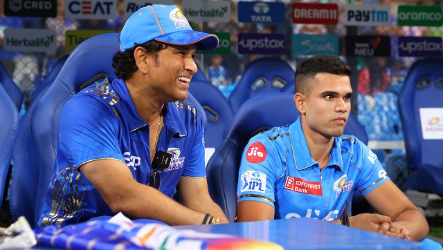 Watch: Sachin Tendulkar and son Arjun share their emotions after latter's IPL debut Watch: Sachin Tendulkar and son Arjun share their emotions after latter's IPL debut