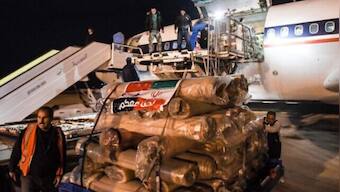 Iran hiding weapons, military equipment inside earthquake relief material to Syria