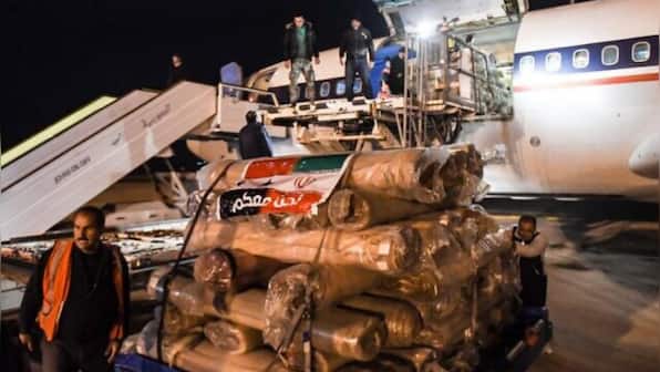 Iran hiding weapons, military equipment inside earthquake relief material to Syria