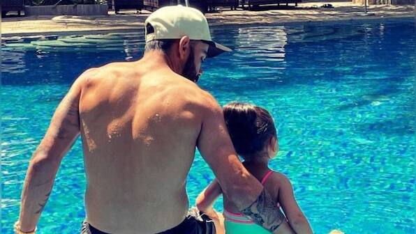 Virat Kohli shares poolside picture with daughter Vamika