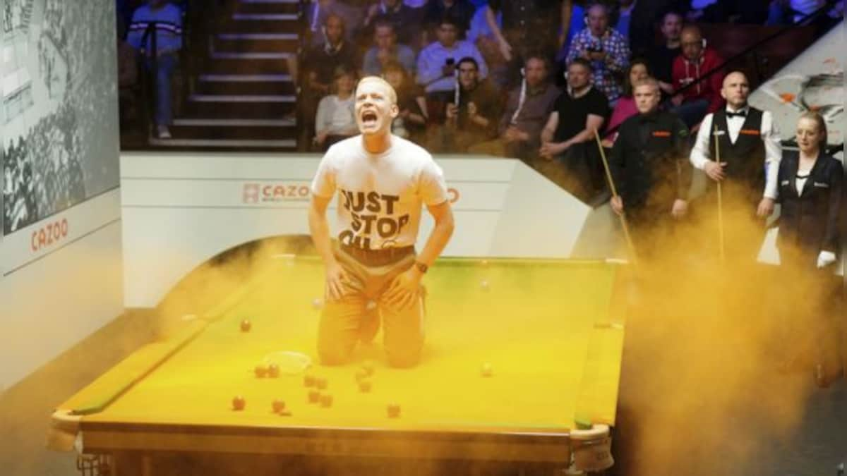 UK climate activists arrested after disrupting World Snooker Championship