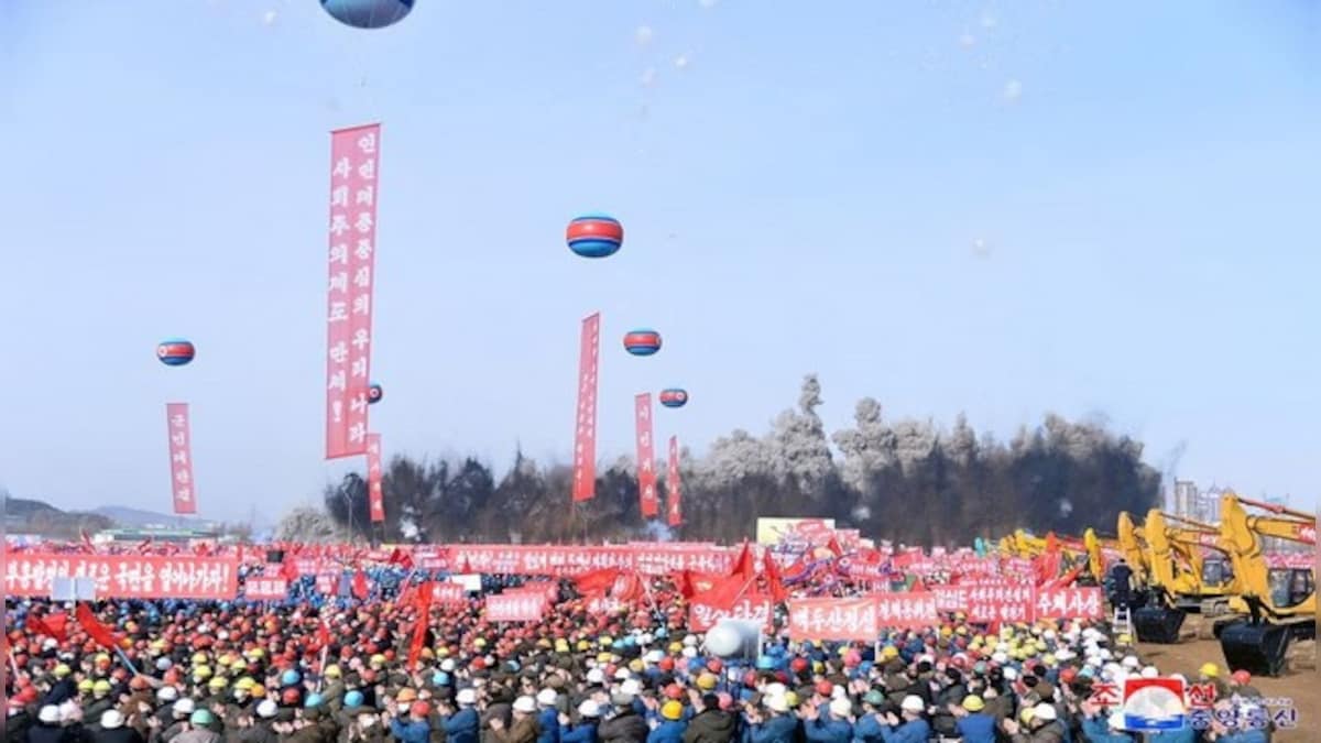 North Korea holds grand ceremony to celebrate building of 10,000 new homes in Pyongyang, Kim Jong Un joins the party