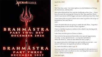 'The Next Phase' of Ayan Mukerji begins as filmmaker announces the release of Brahmastra Part 2 and 3