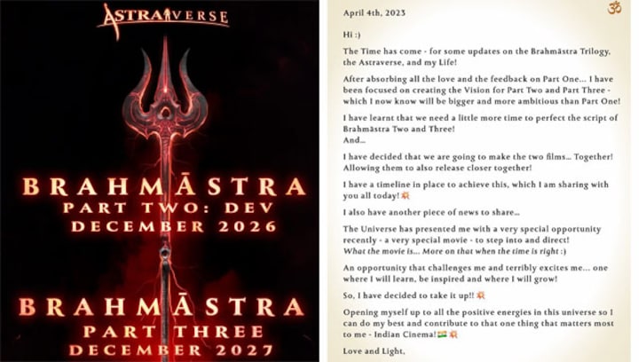 'The Next Phase' of Ayan Mukerji begins as filmmaker announces the release of Brahmastra Part 2 and 3