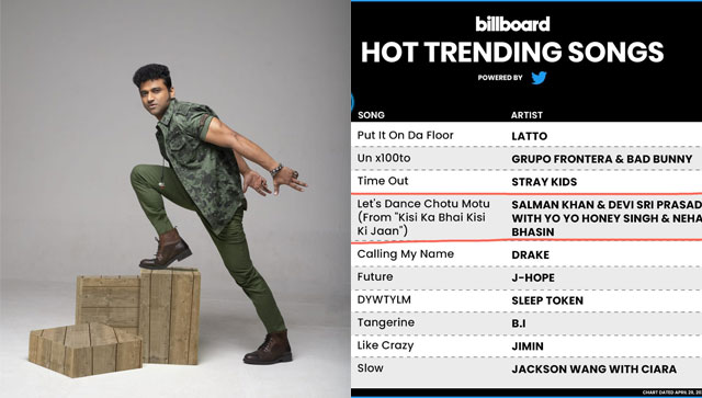 Rockstar DSP's Let's Dance Chotu Motu from Salman Khan's Kisi Ka Bhai Kisi Ki Jaan rules International Billboard Charts Rockstar DSP's Let's Dance Chotu Motu from Salman Khan's Kisi Ka Bhai Kisi Ki Jaan rules International Billboard Charts