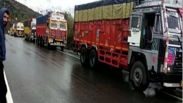 Army vehicle damaged as shooting stones disrupts traffic on Jammu-Srinagar NH Army vehicle damaged as shooting stones disrupts traffic on Jammu-Srinagar NH