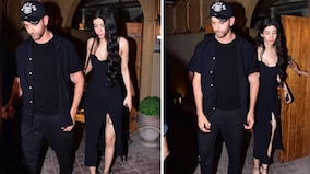 Hrithik Roshan, Saba Azad twin in black for date night, fan calls him 'lover boy'