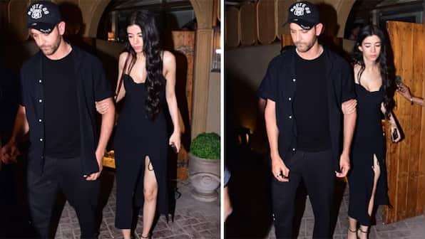 Hrithik Roshan, Saba Azad twin in black for date night, fan calls him 'lover boy'