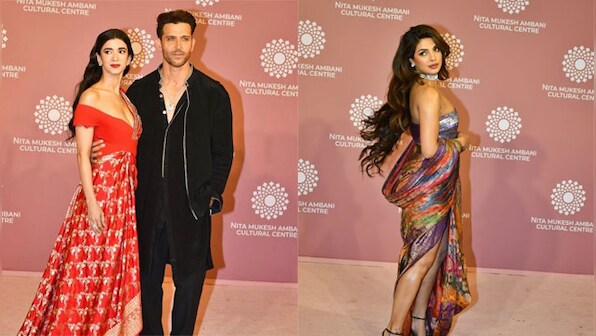 Priyanka Chopra & Saba Azad dazzle in designer Amit Aggarwal's creations for Nita Mukesh Ambani Cultural Centre's launch