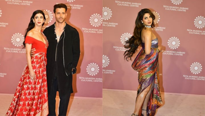Priyanka Chopra & Saba Azad dazzle in designer Amit Aggarwal's creations for Nita Mukesh Ambani Cultural Centre's launch