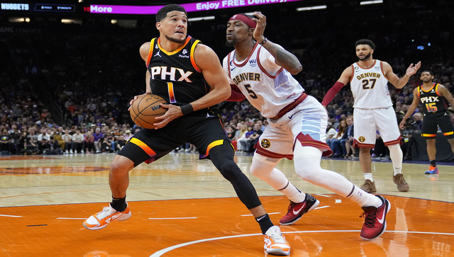 NBA: Devin Booker, Kevin Durant score big as Suns cut Nuggets's lead with 121-114 win NBA: Devin Booker, Kevin Durant score big as Suns cut Nuggets's lead with 121-114 win