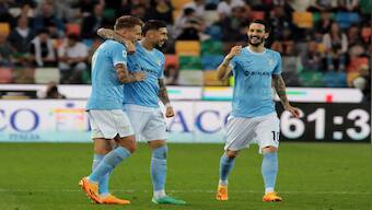 Serie A: Lazio beat Udinese to leapfrog Inter Milan in top-four race
