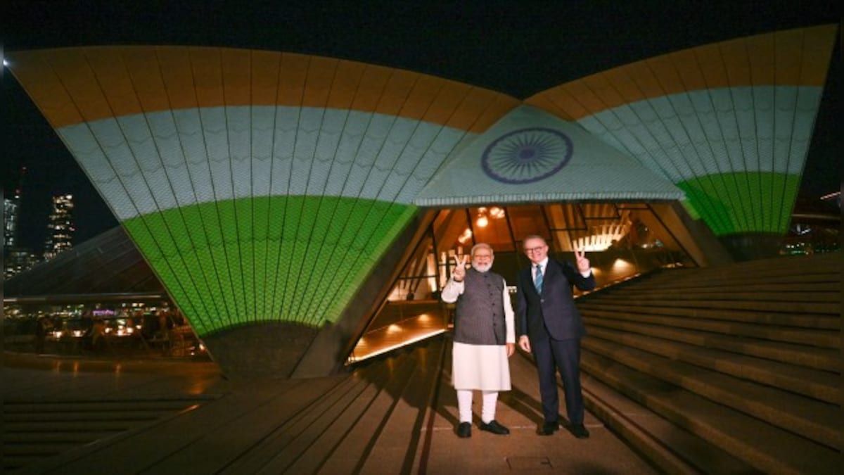 How Sydney lit up in 'tiranga' for PM Modi after snubbing King Charles