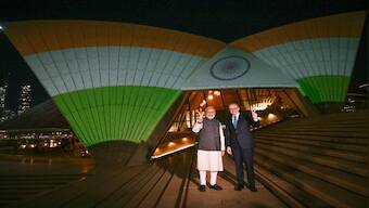 How Sydney lit up in 'tiranga' for PM Modi after snubbing King Charles