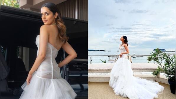 Manushi Chhillar serves sophistication in a white couture gown by Fovari at Cannes!