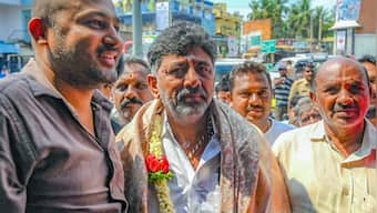 WATCH: Cong's DK Shivakumar gets emotional, says 'delivered' Karnataka to Sonia, Rahul Gandhi fold