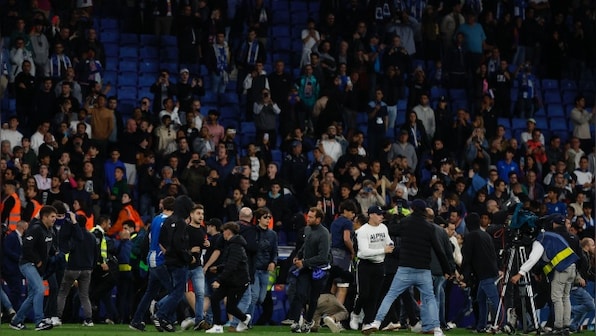 Watch: LaLiga champions Barcelona's celebrations halted by angry Espanyol fans