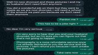 Divorced woman seeks refund from wedding photographer 4 years after marriage