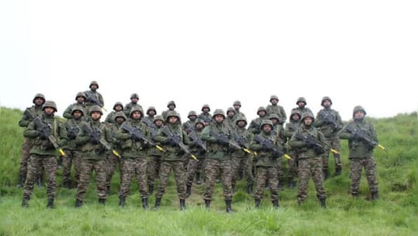 WATCH: Indian Army raises war cry during joint military exercise AJEYA WARRIOR-23 with British Army