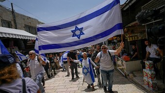 Israel deploys heavy police presence ahead of contentious march by flag-waving Jewish nationalists in Jerusalem