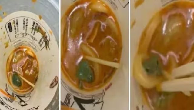 Watch: Japanese man spots live frog in his Udon noodles cup Watch: Japanese man spots live frog in his Udon noodles cup