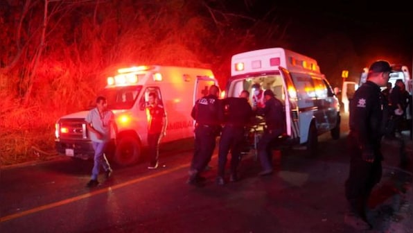 Bus plunges off cliff in western Mexico, at least 18 die
