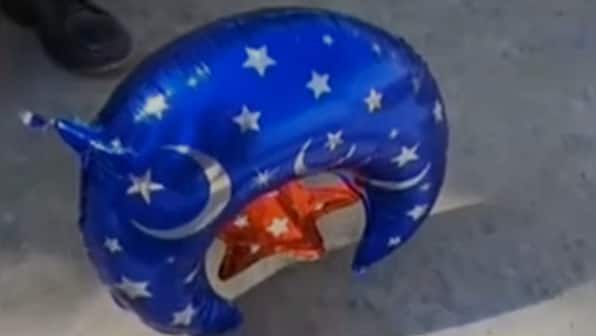 Suspicious multicoloured moon-shaped Pakistani balloon spotted near Indian border in J&K's Samba