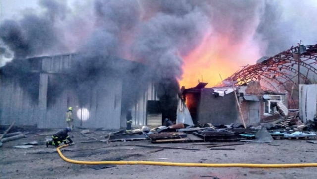 Drone attack sparks Russia oil refinery fire: State media Drone attack sparks Russia oil refinery fire: State media